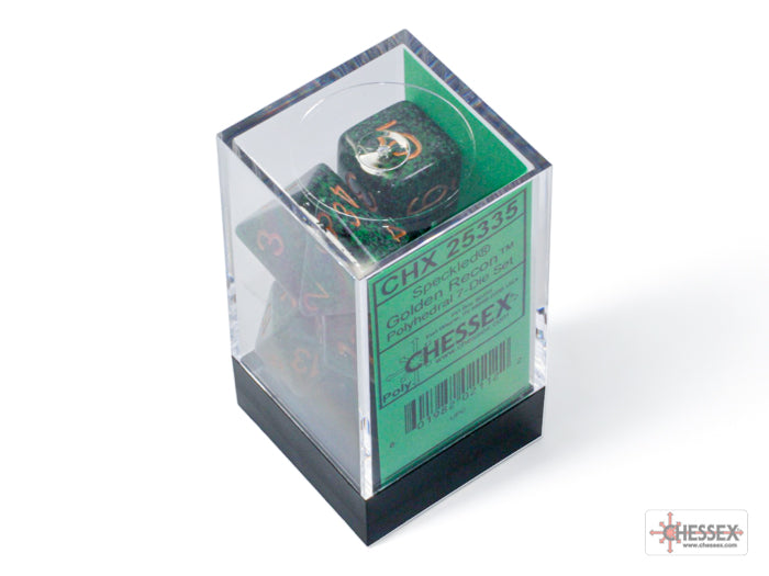 Chessex: Speckled Golden Recon Polyhedral 7-Dice Set