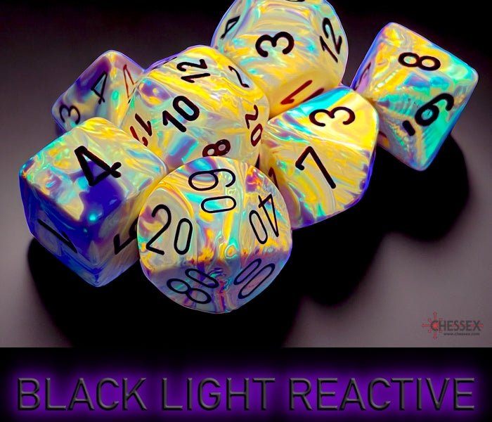 Chessex: Festive Sunburst/red Polyhedral 7-Dice Set
