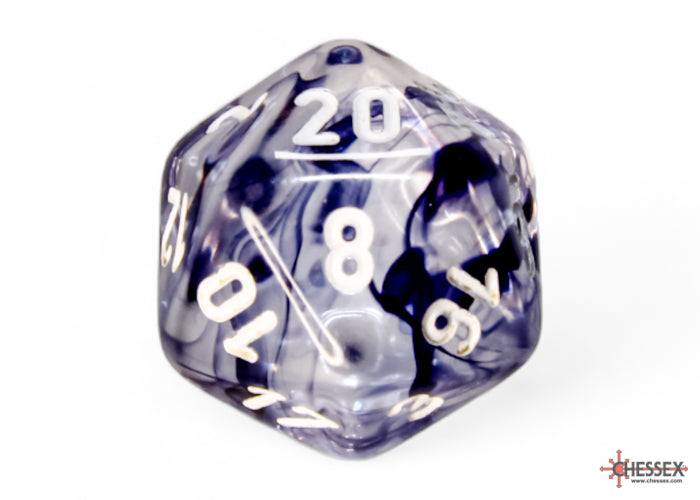 Chessex: Nebula Black/white Polyhedral 7-Dice Set