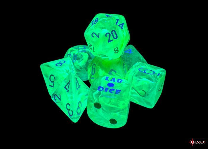 Chessex: Nebula Gelatinous/white Polyhedral 7-Dice Set (with bonus die)