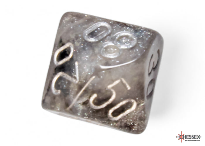 Chessex: Borealis Light Smoke/silver Luminary Polyhedral 7-Dice Set