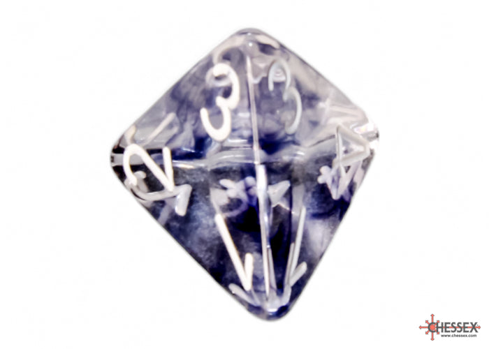 Chessex: Nebula Black/white Polyhedral 7-Dice Set