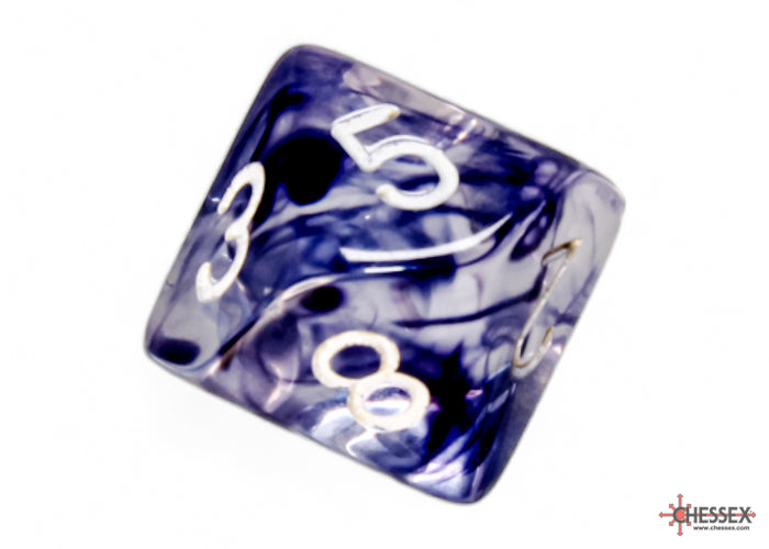 Chessex: Nebula Black/white Polyhedral 7-Dice Set