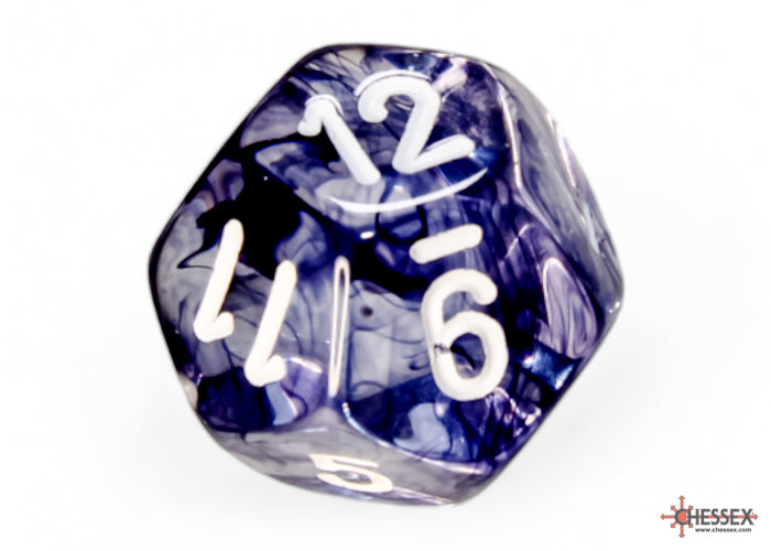 Chessex: Nebula Black/white Polyhedral 7-Dice Set