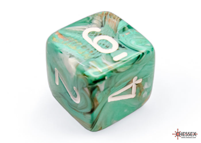 Chessex: Marble Oxi-Copper/white Polyhedral 7-Dice Set