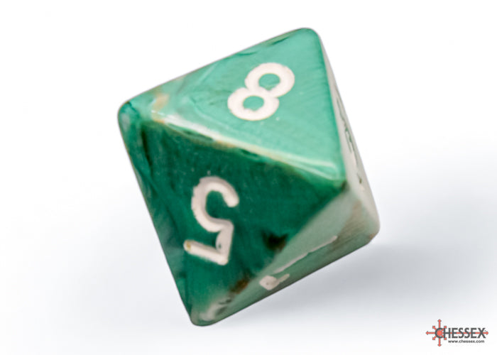 Chessex: Marble Oxi-Copper/white Polyhedral 7-Dice Set