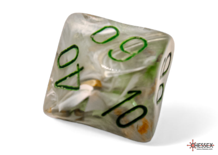 Chessex: Marble Green/dark green Polyhedral 7-Dice Set
