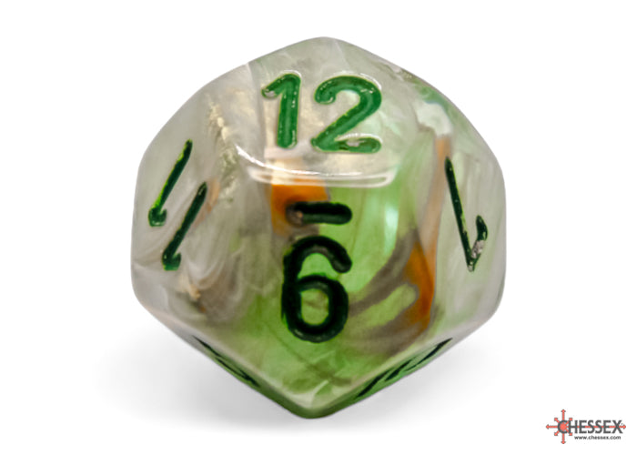 Chessex: Marble Green/dark green Polyhedral 7-Dice Set