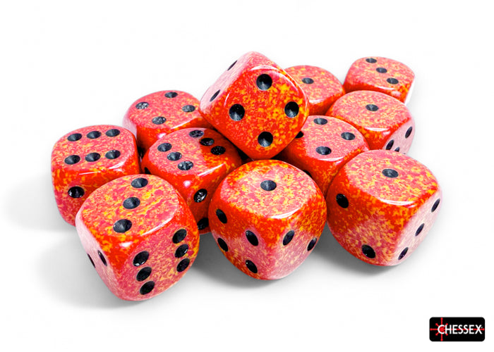 Chessex: Speckled Fire 16mm d6 Dice Block (12 dice)