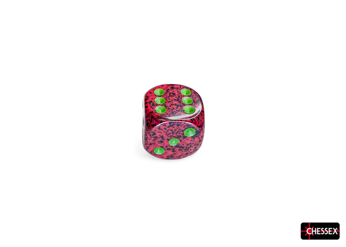 Chessex: Speckled Strawberry 16mm d6 Dice Block (12 dice)