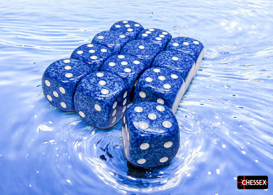 Chessex: Speckled Water 16mm d6 Dice Block (12 dice)