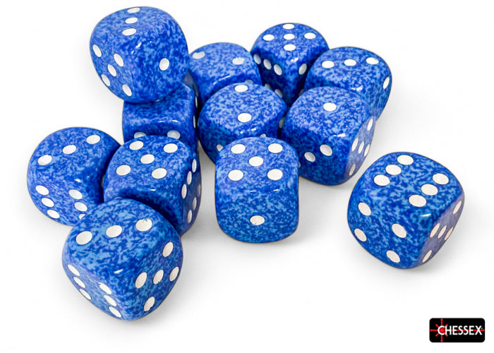 Chessex: Speckled Water 16mm d6 Dice Block (12 dice)