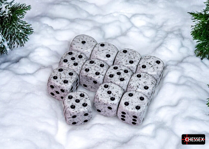 Chessex: Speckled Arctic Camo 16mm d6 Dice Block (12 dice)