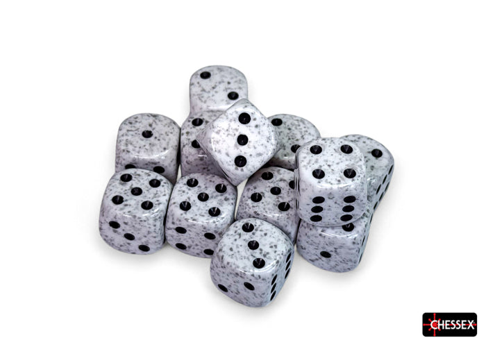 Chessex: Speckled Arctic Camo 16mm d6 Dice Block (12 dice)