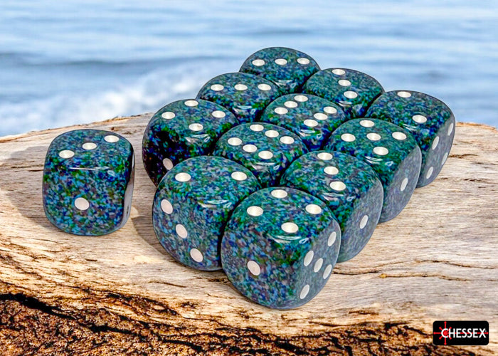 Chessex: Speckled Sea 16mm d6 Dice Block (12 dice)