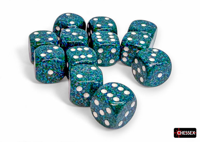 Chessex: Speckled Sea 16mm d6 Dice Block (12 dice)
