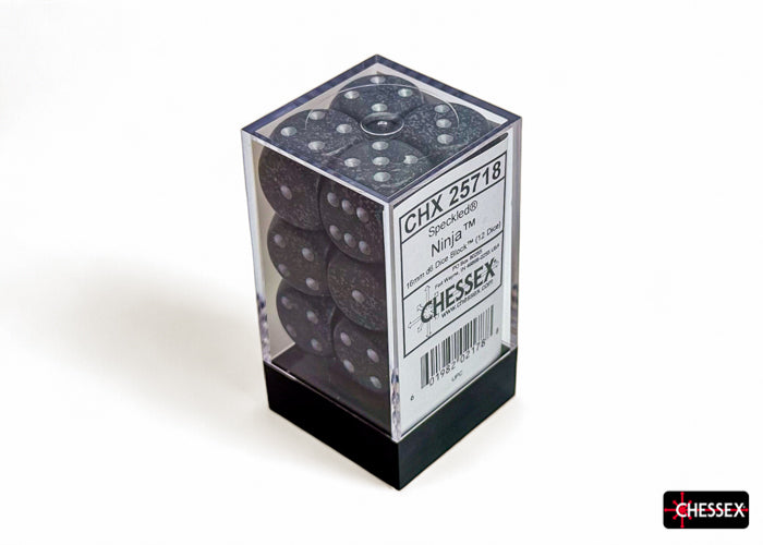 Chessex: Speckled Ninja 16mm d6 Dice Block (12 dice)