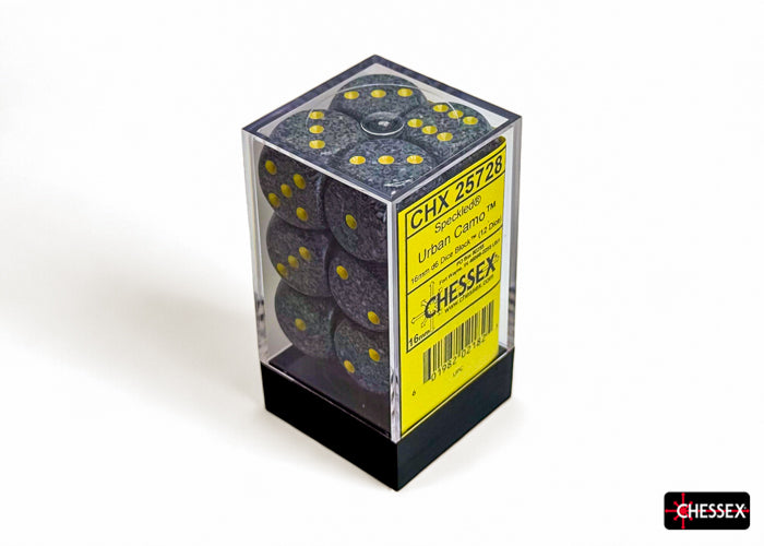 Chessex: Speckled Urban Camo 16mm d6 Dice Block (12 dice)