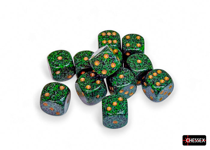 Chessex: Speckled Golden Recon 16mm d6 Dice Block (12 dice)