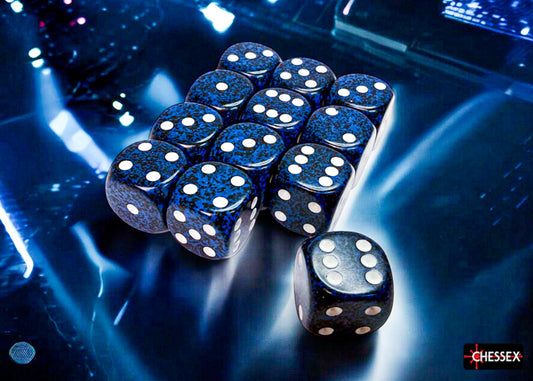 Chessex: Speckled Stealth 16mm d6 Dice Block (12 dice)