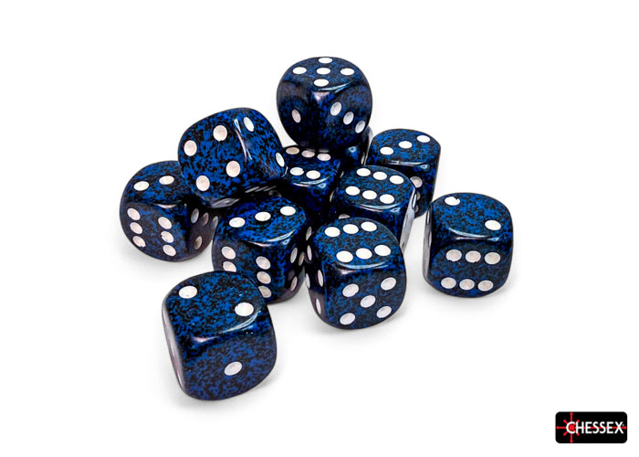Chessex: Speckled Stealth 16mm d6 Dice Block (12 dice)