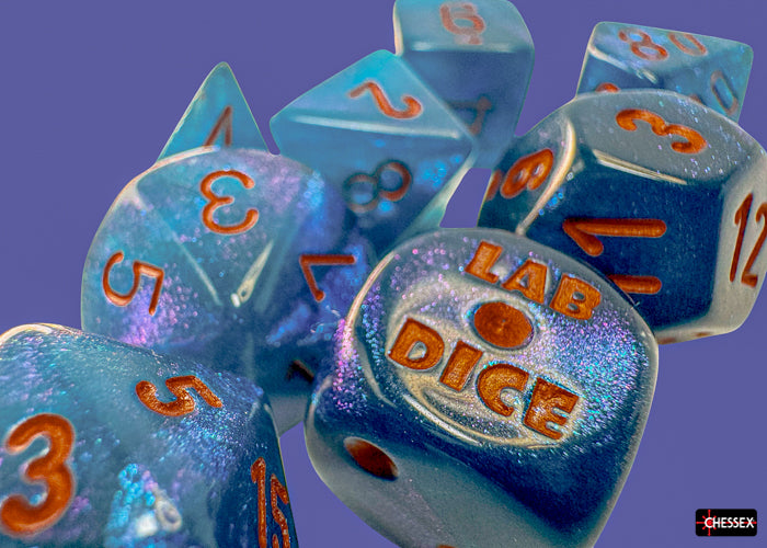 Chessex: Borealis Midnight/copper Polyhedral 7-Dice Set (with bonus die)