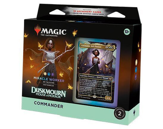 Magic: The Gathering Duskmourn: House of Horror Commander Deck - Miracle Worker Trading Card Box