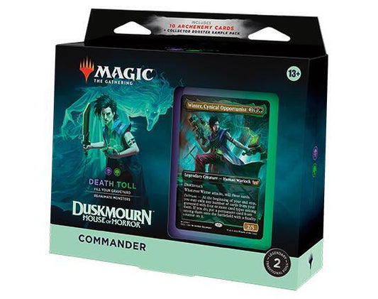 Magic: The Gathering Duskmourn: House of Horror Commander Deck - Death Toll Trading Card Box