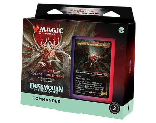 Magic: The Gathering Duskmourn: House of Horror Commander Deck - Endless Punishment Trading Card Box